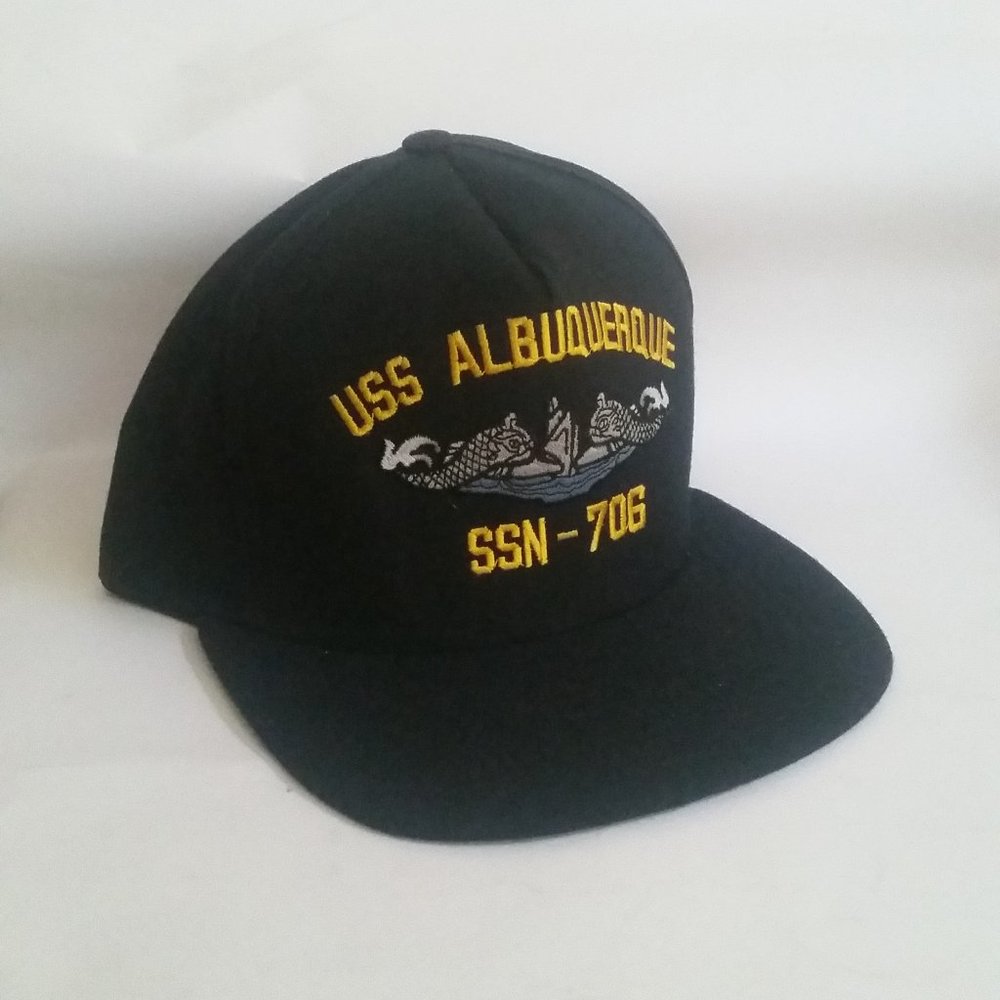 Vintage USS Albuquerque Hat Cap Navy Snapback